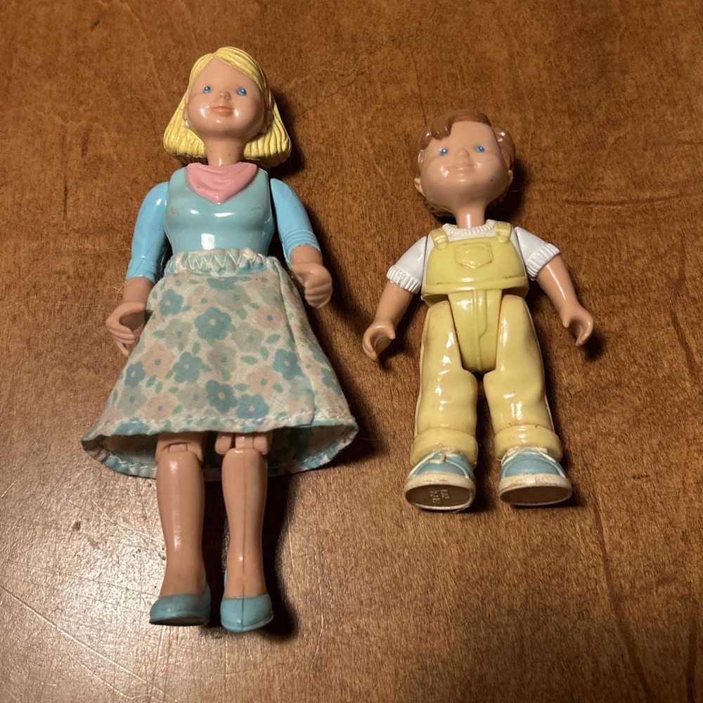 FISHER PRICE Loving Family Dollhouse Mom and Son Vintage J6